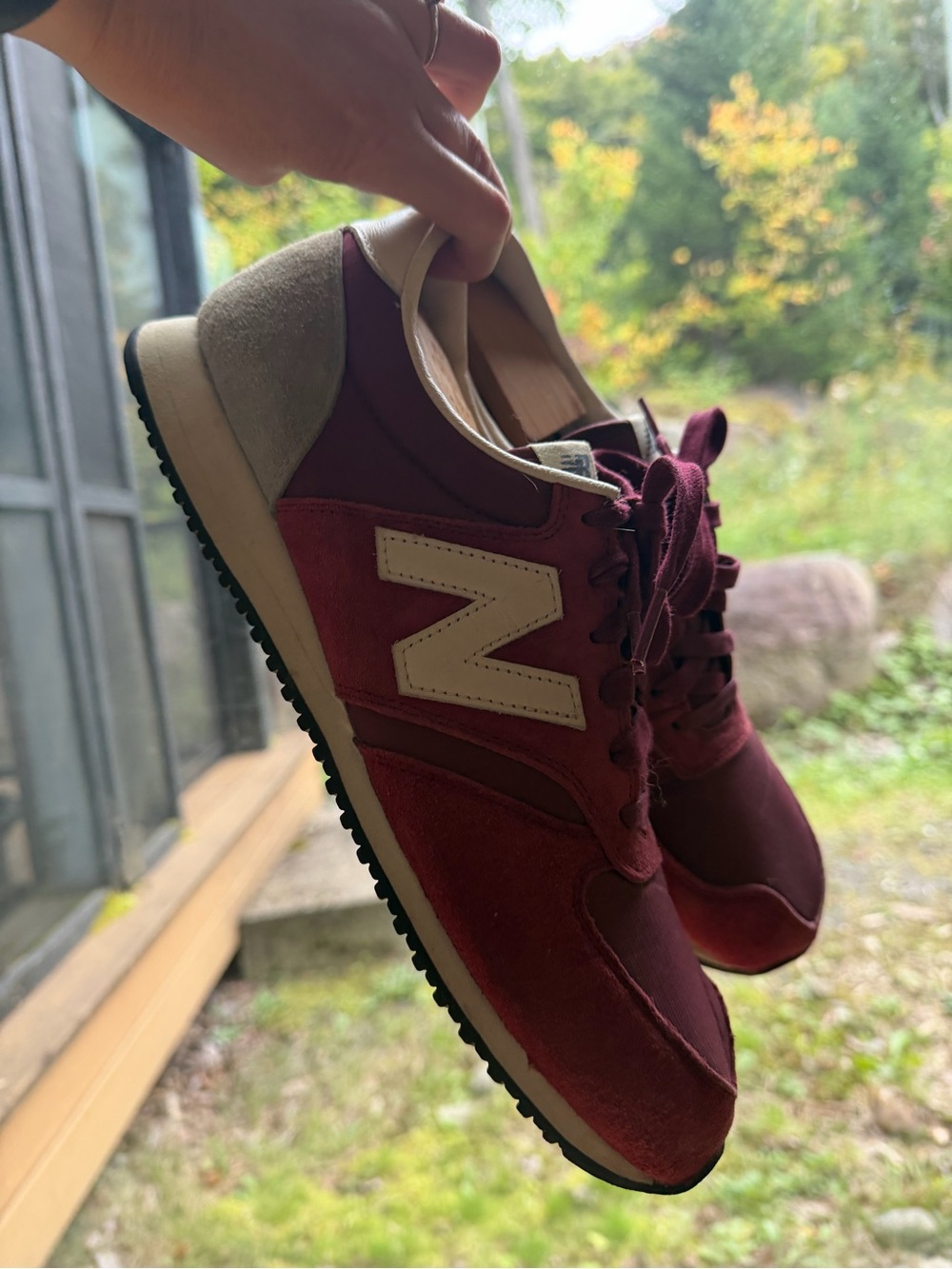 New Balance 420 Burgundy Suede Sneakers | Men's Size 11